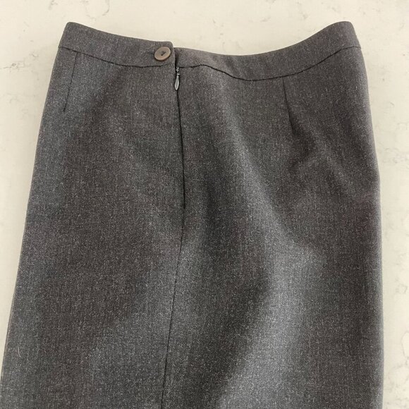 Windsmoor Hi Rise Straight Leg Lined Wool Poly Blend Trousers Charcoal Grey Sz 8 - Picture 4 of 11